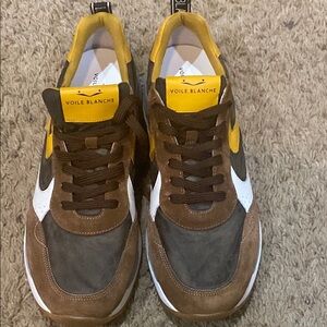 Voile Blanche Brown and Yellow Sneakers